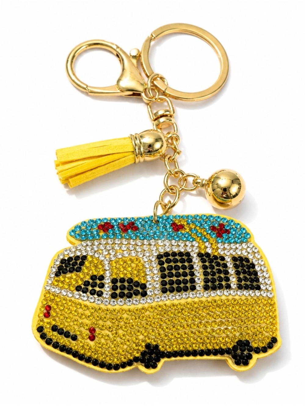 Hippie Van and Surfboard Keyring bag backpack charm